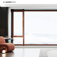 Ventanas de vidrio de aluminio de diseño de gama alta Ventanas de vidrio de aluminio con acristalamiento de doble impacto templado para el hogar Villas de lujo
