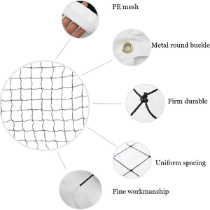Filets de volleyball portables extérieurs de taille réglementaire 9.5*1.0m filet de jeu de balle de cornichon avec sac de transport - Product Image 2
