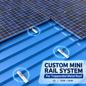 Kit de fixation et de montage solaire mini en aluminium anodisé sur mesure pour toiture à joint debout en métal ou en tuiles d'asphalte, vente en gros OEM - Product Image 1