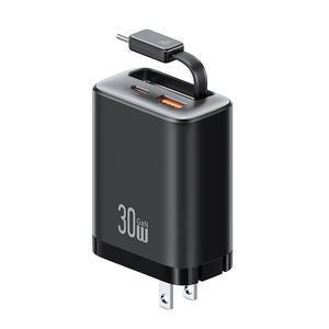 USAMS CC297 PD <span class=keywords><strong>30W</strong></span> Usb C Type-c Charge rapide Prise américaine <span class=keywords><strong>Chargeur</strong></span> mural multifonction pour téléphone portable et tablette pour <span class=keywords><strong>iphone</strong></span> 16 15 <span class=keywords><strong>14</strong></span> 13 <span class=keywords><strong>Pro</strong></span> - Product Image 1