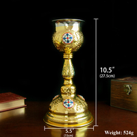 Magnifique Calice de Messe pour Église Orthodoxe et Catholique, Saint Sacrement, Rituel Liturgique Chrétien