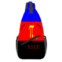 Sac de poitrine en polyester robuste personnalisé arc-en-ciel gay, impression par sublimation haute définition pour la marche des fiertés et l'usage quotidien