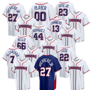 Camiseta de la Serie Mundial de Béisbol 2026, Edición Local, Bordada, de los Dominicanos, Todos los Jugadores: 22 <span class=keywords><strong>Soto</strong></span>, 27 Guerrero Jr., 23 Tatis Jr. Ropa Personalizada - Product Image 5