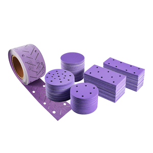 Bán Buôn OEM Độ Cứng Trung Bình P180 Tím Gốm Sanding Đĩa 150Mm 6 Inch Móc Vòng Đĩa Mài Mòn Cho Ô Tô Sử Dụng - Product Image 2