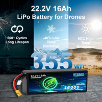 Baterai LiPo 22.2V 6S 5C Discharge 500+ Siklus Energi Tinggi untuk Drone UAV dengan Sertifikasi MSDS UN38.3