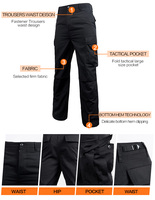 Costume de combat formel noir, chemise et pantalon, uniforme tactique pour hommes, BDU américain, vêtements de chasse respirants