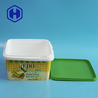 Boîte d'emballage IML de luxe décorative en plastique recyclable sans BPA pour biscuits de Noël, crackers, hamburgers et nouilles