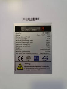 Panneau <span class=keywords><strong>solaire</strong></span> TOPCon fiable de 250 W 18 V à cadre noir pour l'alimentation <span class=keywords><strong>autonome</strong></span> des sites éloignés - Product Image 6