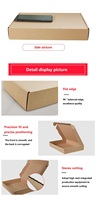 Boîte cadeau pliable en kraft avec logo personnalisé, faible MOQ, boîte d'expédition en carton ondulé de luxe, emballage pour envoi postal