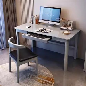 Mesa de estudio para estudiantes en casa, estantería, estantería, mesa de ordenador integrada, juego de mesa y silla moderno y sencillo - Product Image 1
