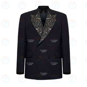 2025 al 2026 personalizzato OEM/ODM maglia logo stampa grafica moda Casual doppio petto <span class=keywords><strong>uomo</strong></span> abito - Product Image 1