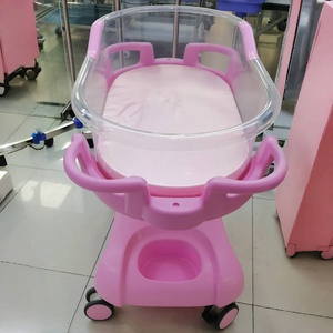 Adjustable Hydraulic Hospital Infant Bed ISO Certified Home Care Metal Furniture Plastic Baby Cot Cribs with <strong>Mosquito</strong> <strong>Net</strong> - Product Image 6
