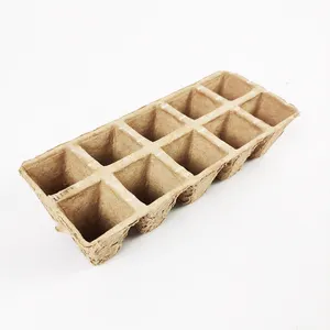 Vertak heat shrinkable 12pcs rectangular plant pulp cup for plants 2*5 case plant grow cups