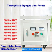 Transformateur triphasé à isolation sèche 480V-690V 220V-380V 35KVA/75KW/85/6KVA 50/60Hz à enroulement en cuivre pour usage électronique 30KVA-1000KVA