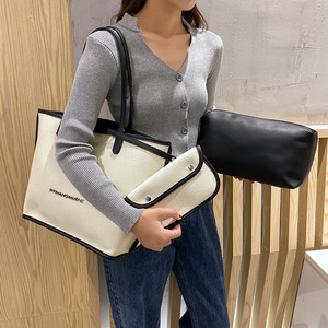 Bolso de Lona para Mujer 2026, Nuevo, Moderno, Versátil, de Gran Capacidad, Bolso de Compras, Bolso Tote, Bolso de Hombro para Estudiantes y Viajes - Product Image 2