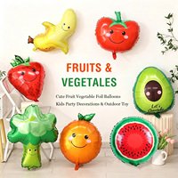 Hete Cartoon Fruit en Groente Helium Ballonnen Baby Shower Party Decoraties Groothandel Fruit Aluminiumfolie Ballonnen