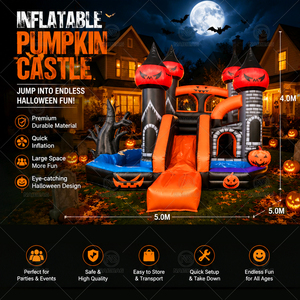 Château Gonflable Commercial Effrayant Citrouille Combo <span class=keywords><strong>pour</strong></span> Enfants, Location de Château Gonflable en PVC <span class=keywords><strong>pour</strong></span> Fête d'Halloween - Product Image 2