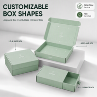Boîte d'expédition en carton ondulé Kraft avec logo personnalisé, pliable, emballage en papier pour vêtements, cadeaux, OEM ODM