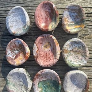 Cristal Natural de Alta Calidad al por Mayor, Jaspe Oceánico Pulido, Recipiente Redondo de Color Aleatorio, Soporte para Peces, Decoración para el Hogar, CrystalHola - Product Image 4