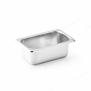 Bac GN en acier inoxydable de taille 1/6, capacité de 1,5 L conforme aux normes européennes Gastronorm - Product Image 1