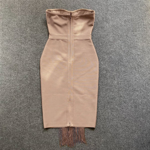 Mujeres de lujo Sexy un hombro flor Patchwork largo ceñido al cuerpo vendaje vestidos elegante noche Club fiesta vestido fabricante - Product Image 6