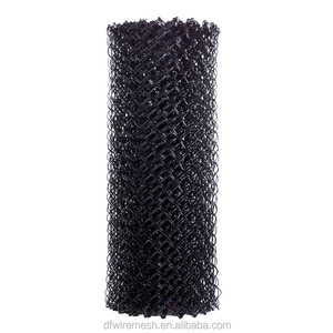 Clôture à maillons de chaîne enduite noire de 6 pieds - Product Image 1