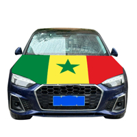 Sénégal Couverture de capot de voiture Drapeau Couverture de moteur de voiture Drapeau Vente en gros Personnalisé Résistant à l'usure et Durable Couverture de capot de moteur de voiture