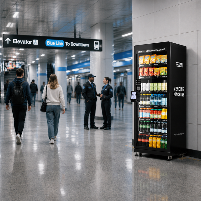 Smart Office Cooler Vending Machine for Employee Snacks and Drinks  XMAI Pro