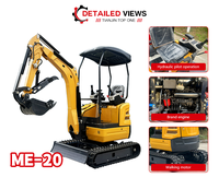 Mini-excavatrice ME20 de 2 tonnes, nouvelle excavatrice sur chenilles EPA, excavatrice EPA Euro 5, moteur Kubota, mini-excavatrice de 2 tonnes