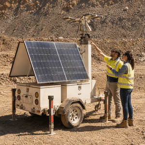 Tour d'éclairage solaire portable TPE-600LA montée sur remorque, tour d'éclairage LED mobile de 7 m pour la construction, les travaux routiers, l'exploitation minière, la location TPE- - Product Image 4