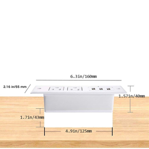 Einbau-Steckdosen leiste Desktop-Kraftwerk Möbel Unterputz-Schreibtisch steckdose Einbau-Steckdose für Beistell tisch Sofa tisch - Product Image 2