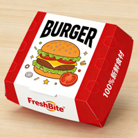 Boîtes à hamburgers en papier personnalisées, emballages pour frites, restauration rapide, vente en gros