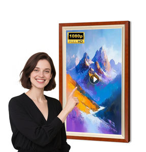 Cadre <span class=keywords><strong>photo</strong></span> et vidéo numérique en bois massif mat anti-éblouissement avec écran 4K HD de 21.5 à 86 pouces Lecture vidéo Wi-Fi - Product Image 3