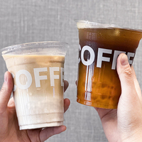 Gobelets en plastique transparents pour thé à bulles, café glacé, avec couvercles, personnalisables avec logo Allwin Packfactory, en PET et PP, fond rond, 10, 12, 14, 16, 18, 20 oz