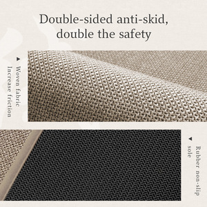 Tapis de porte rectangulaire antidérapant en fibre de polyester pour salon, entrée, motif Paisley - Product Image 5