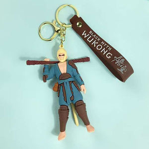 <span class=keywords><strong>Nouveau</strong></span> chaud noir mythe Wukong gros marée <span class=keywords><strong>jouet</strong></span> <span class=keywords><strong>Netflix</strong></span> caoutchouc silicone porte-clés pour poupée Machine cadeaux suspendus goutte bijoux - Product Image 6