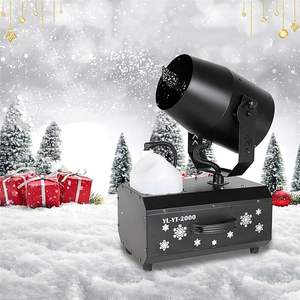 Topflashstar 2000W Machine à neige de scène extérieure pour théâtre de Noël, flocons de neige, tête mobile en métal, avec télécommande - Product Image 1