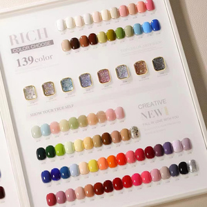 Kit de vernis à ongles gel UV 139 couleurs avec lampe LED, grande et petite palettes de couleurs, kit de manucure gel professionnel à retirer par trempage - Product Image 5