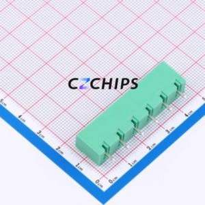 MX2EDGVC-7.62-06P-GN01-Cu-A Plug-in Terminal Block Through hole,P=7.62mm Board-to-Board / Socket - Closed 1x6P 7.62mm Green - Product Image 2