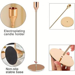 Supports de bougies décoratifs en fer de haute densité pour mariages, grands centres de table - Product Image 4