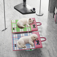 Tapis de couchage pliable de luxe pour animaux de compagnie, en tissu moderne, rafraîchissant pour l'été, imperméable, respirant, en soie glacée, antidérapant, pour chiens et chats