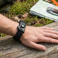 Bracelet en paracorde Baiyuheng, bracelet de survie en paracorde réglable, kit d'équipement tactique d'urgence pour le camping, la randonnée, la pêche
