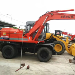 Excavatrice sur pneus EX100W d'occasion en bon état à bas prix - Product Image 1