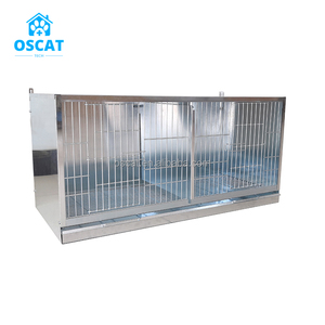 Jaulas y jaulas para perros apilables sin OSCAT, jaula de transporte para perros grande XXL grande de acero inoxidable, jaula para perreras de Metal - Product Image 1
