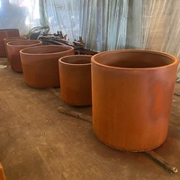 Jardinières en acier Corten, pots de fleurs, pots et jardinières de jardin, grands pots de plantes d'extérieur, jardinières pour la terrasse