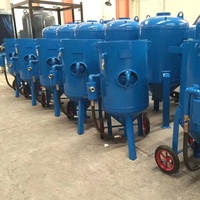 Machine de sablage mobile à haute pression pour éliminer la rouille, réservoir de sablage manuel, sablage sec et humide, polissage sans poussière