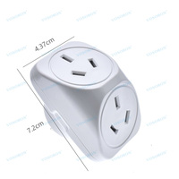 Convertisseur australien AU NZ un sur deux prise d'extension SAA Multi Plug Mini adaptateur de prise sans fil mince lumière pratique