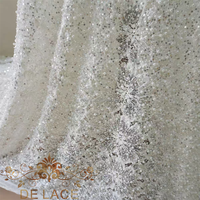 Robe de mariée DELACE JZQ de luxe en dentelle lourde perlée avec broderie florale, perles, sequins et tissu en maille pour mariages