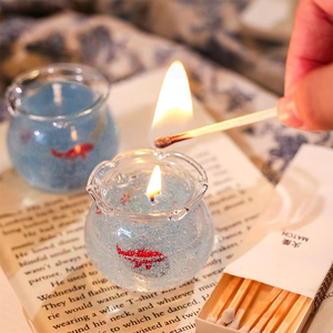 <span class=keywords><strong>Velas</strong></span> Aromáticas con Diseño de Pecera de Peces Dorados, Decoración de Micropaisaje para Escritorio, Regalo de Cumpleaños para Chicas, Set de Lujo en Caja - Product Image 1