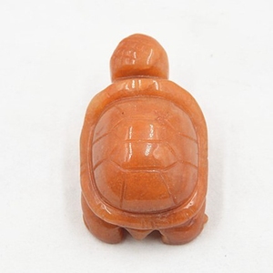 2 pouces Multiples Pierres Précieuses Sculptées Sculpture Animalière Rouge Aventurine Pierre Sculpture Statue De Tortue - Product Image 4